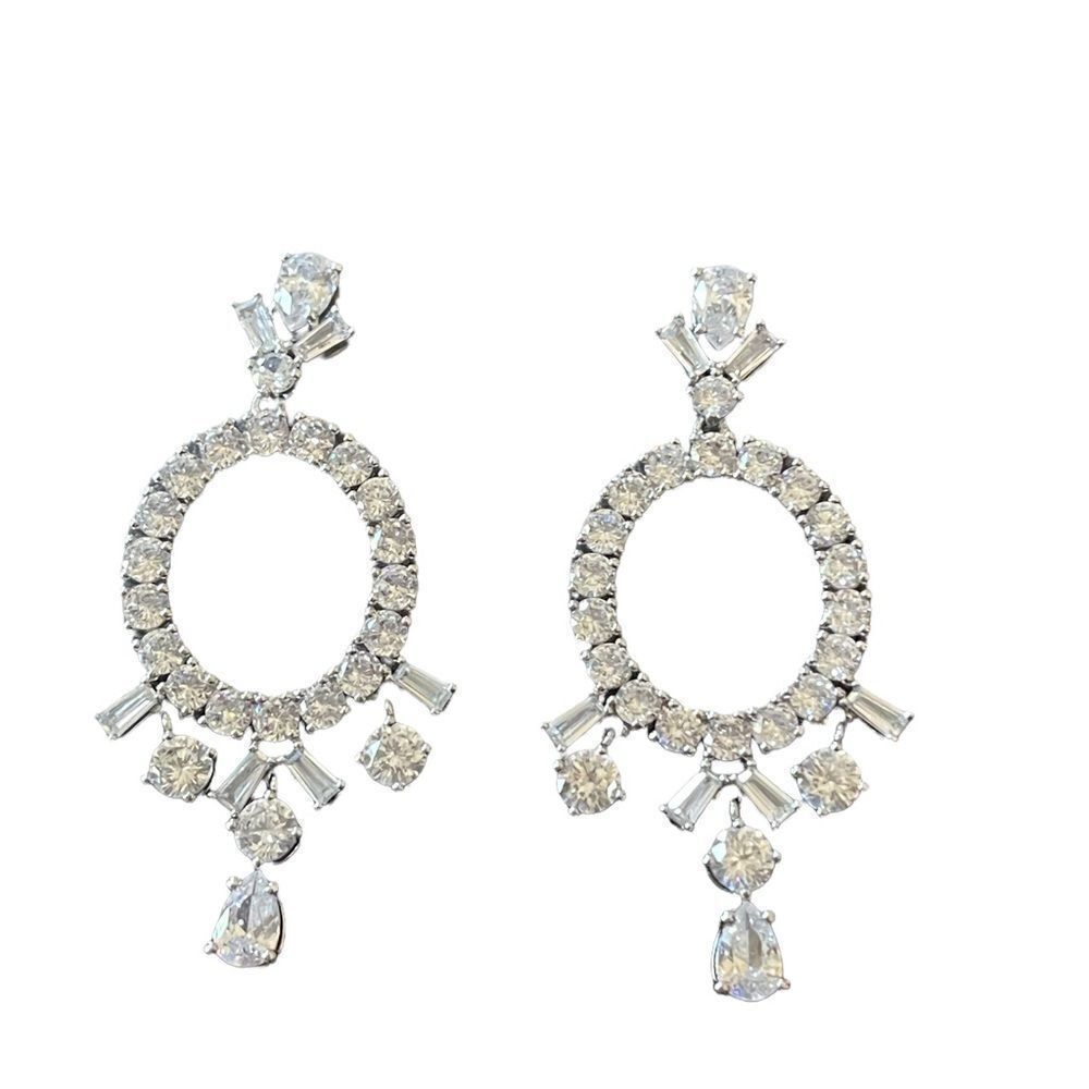 NWT Eliot Danori crystal dangle chandelier earrings